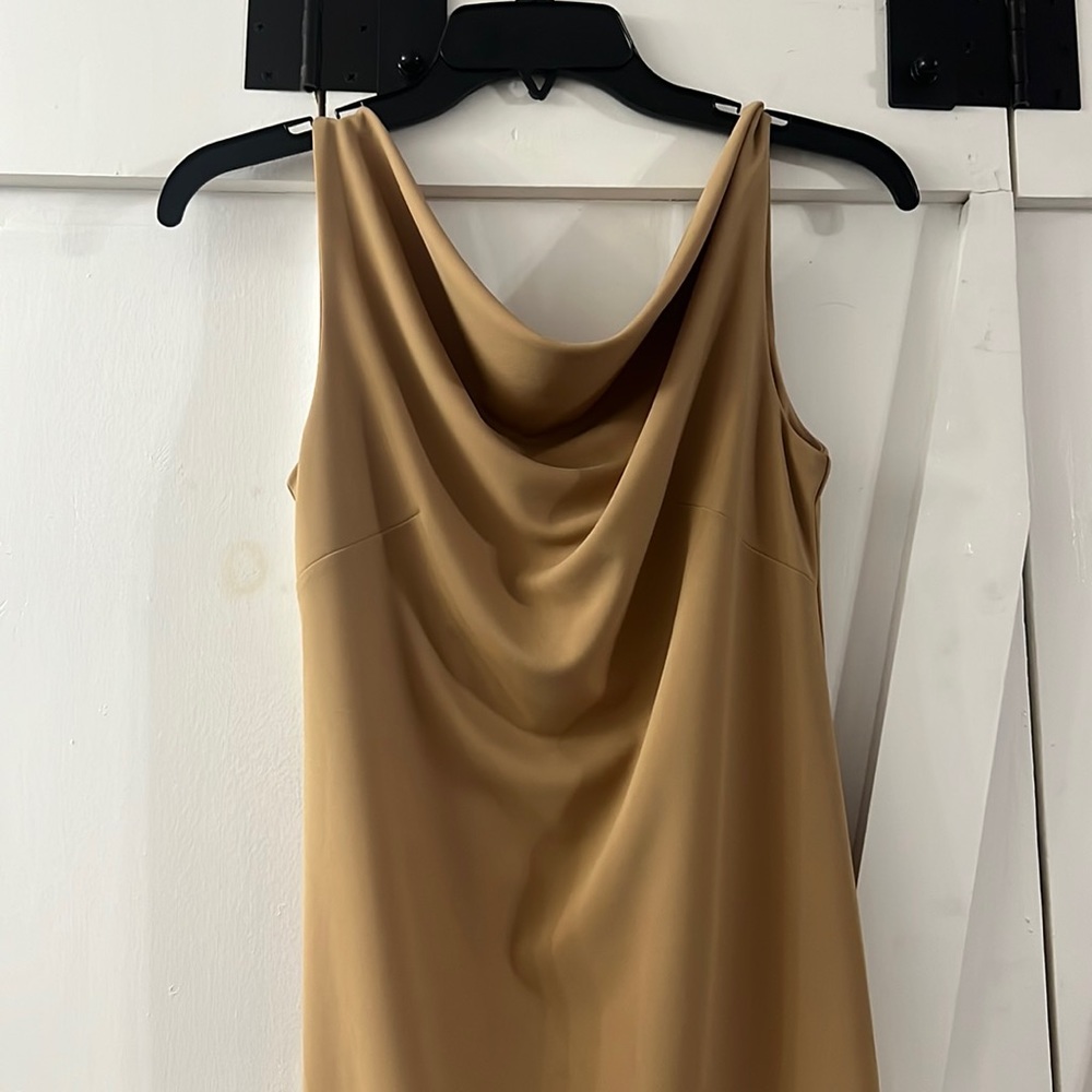 Tan/beige Express A line/tulip hem dress size 1/2